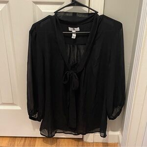 GAP Black Sheer Women's Blouse